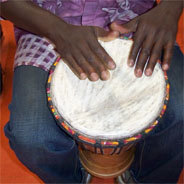 Musiker an der Bongo